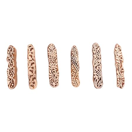 Set of 6 Piece New Mix Wooden Printing Block